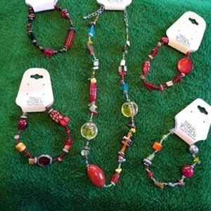 Trish Waldron Necklace and 4 bracelets